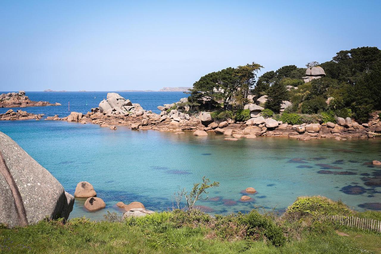 Logis Hotel Saint Guirec Et De La Plage Перос-Гирек Екстериор снимка