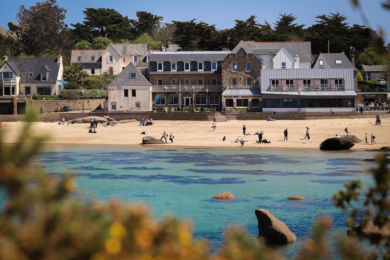 Logis Hotel Saint Guirec Et De La Plage Перос-Гирек Екстериор снимка