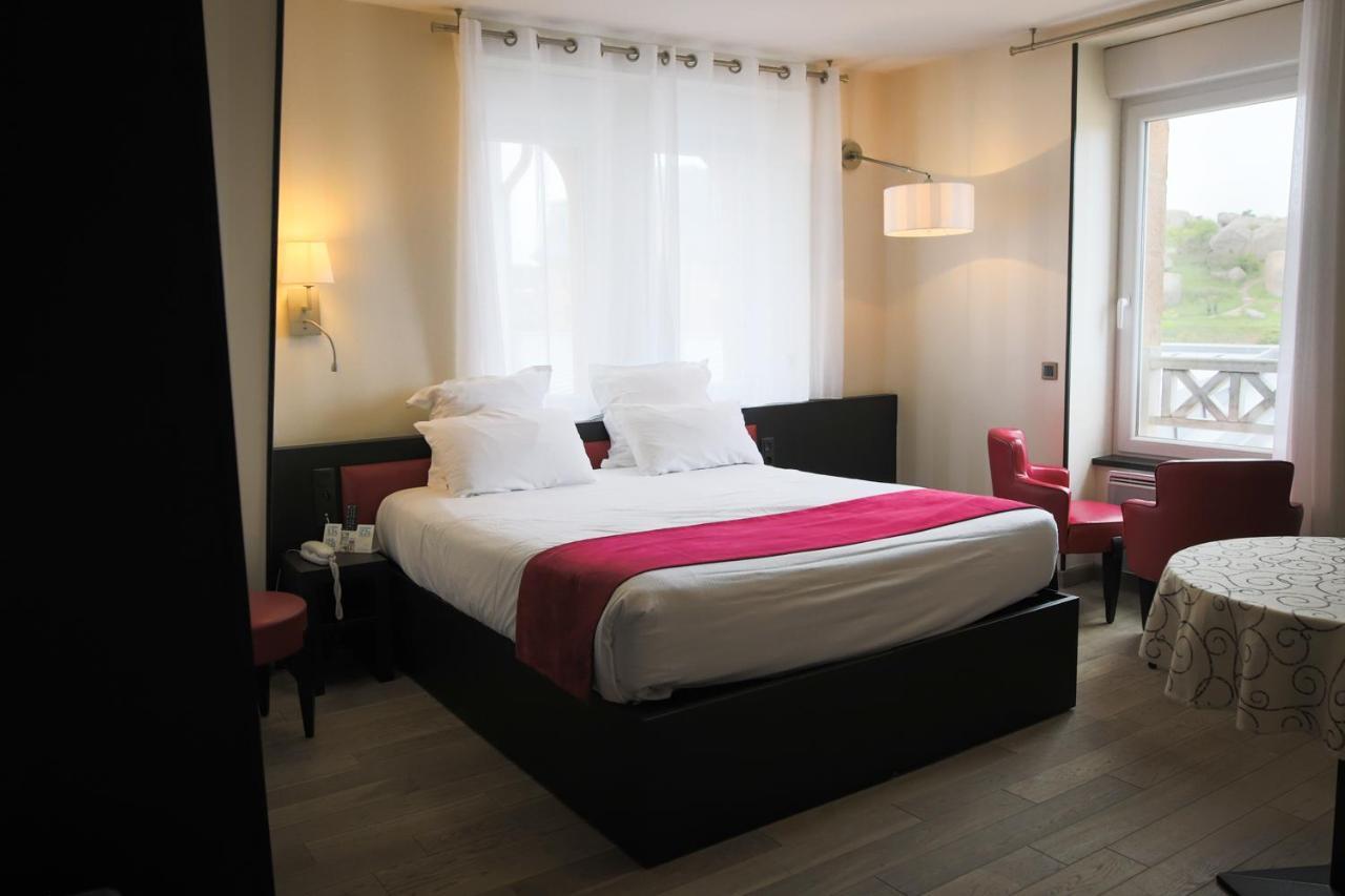 Logis Hotel Saint Guirec Et De La Plage Перос-Гирек Екстериор снимка