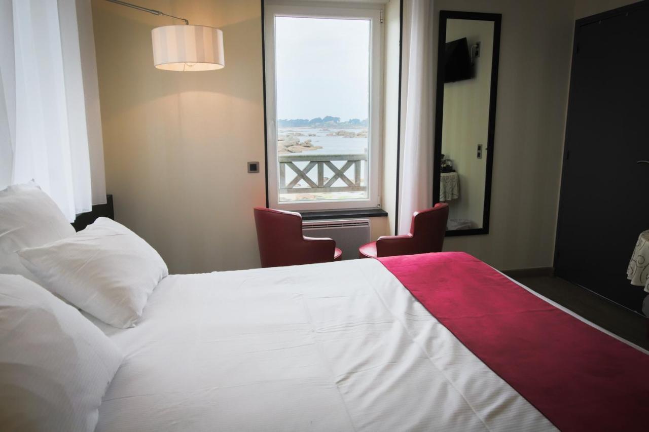 Logis Hotel Saint Guirec Et De La Plage Перос-Гирек Екстериор снимка