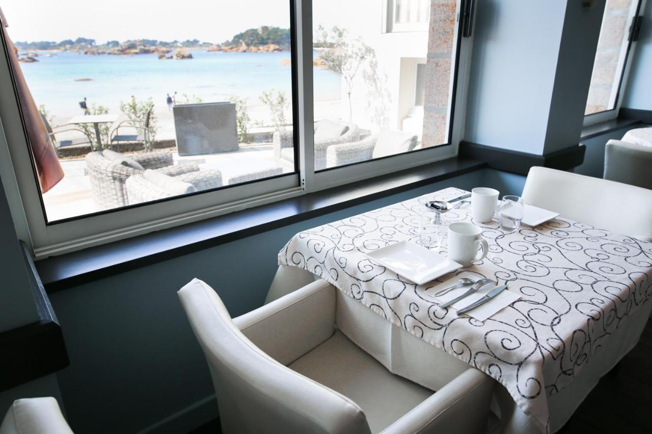 Logis Hotel Saint Guirec Et De La Plage Перос-Гирек Екстериор снимка