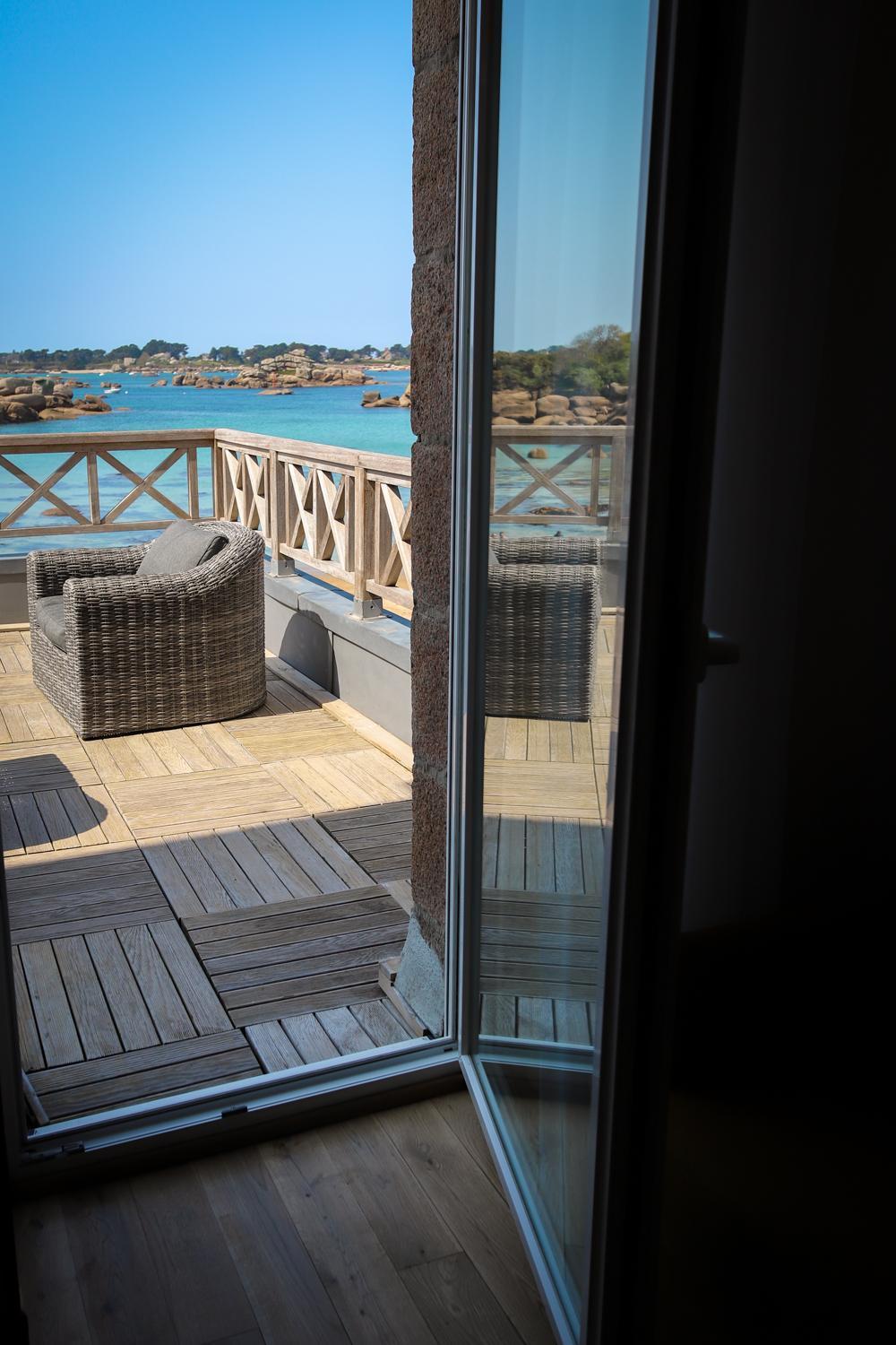 Logis Hotel Saint Guirec Et De La Plage Перос-Гирек Екстериор снимка